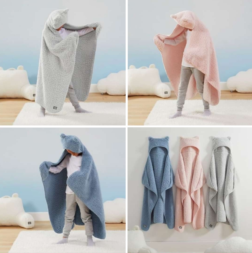 Kids UGG Classic Sherpa Hoodie Throw Blanket
